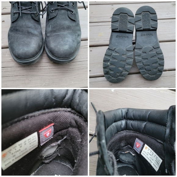 Timberland 6" Premium Black Suede Leather Punk Grunge Combat Work Utility Boots - Picture 5 of 8